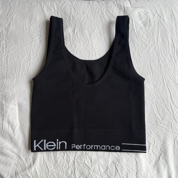 Calvin Klein Performance Black Ribbed Tank - Picture 3 of 5